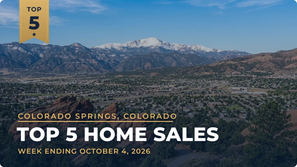 Colorado Springs, Colorado Metro Area Top 5 Home Sales: A $2.2 Million Horse Property in Colorado Springs Leads the Week
