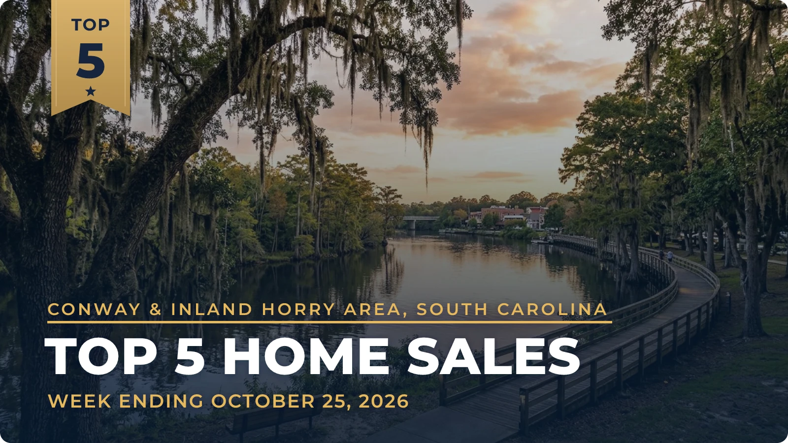 Conway & Inland Horry Area, South Carolina Top 5 Home Sales — week ending October 25, 2026