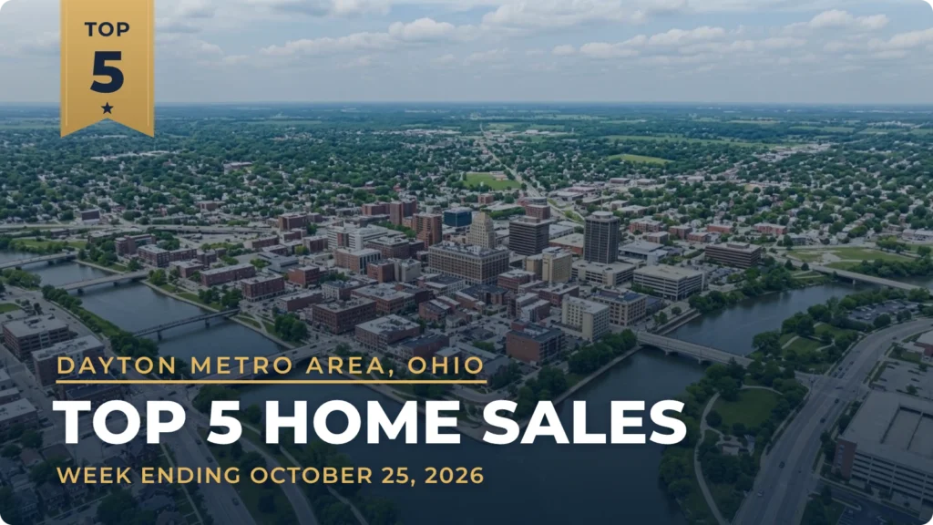 Dayton Metro Area, Ohio Top 5 Home Sales: Wood Hollow Home Leads at $1.4 Million