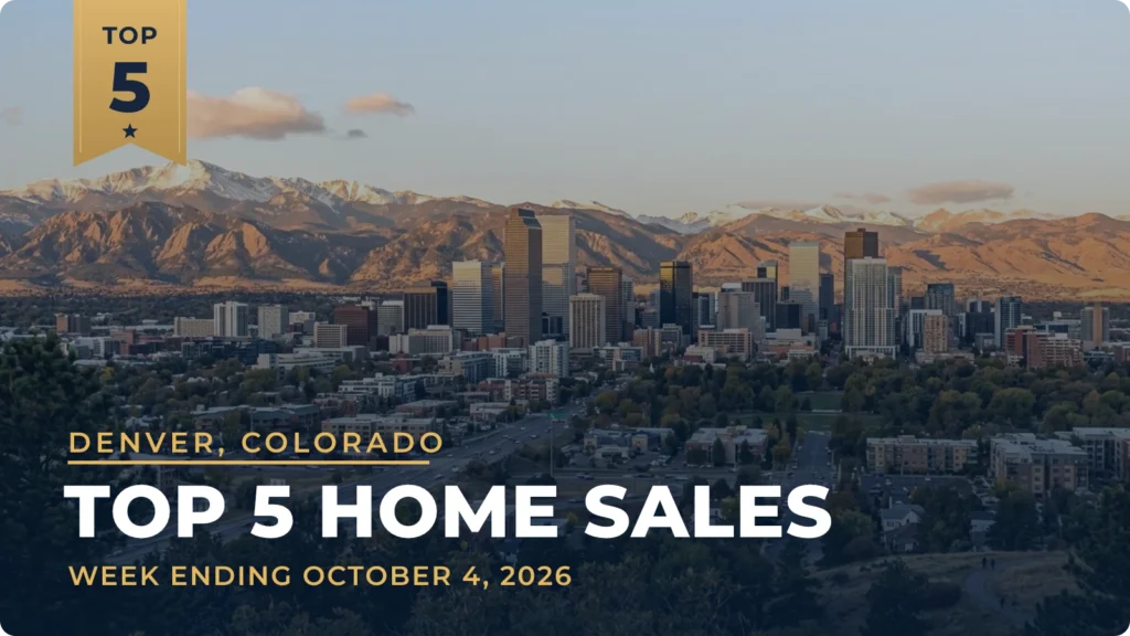 Denver, Colorado Metro Area Top 5 Home Sales: Cherry Hills Village Leads at $3.5 Million as Cherry Creek, Evergreen and Littleton Follow