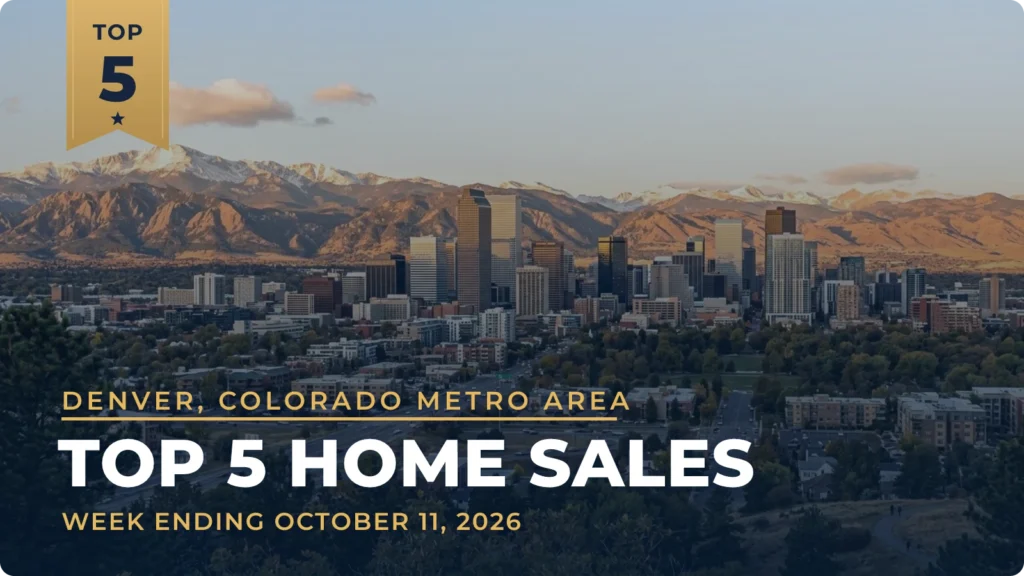 Denver, Colorado Metro Area Top 5 Home Sales: Washington Park Home Leads at $6.6 Million