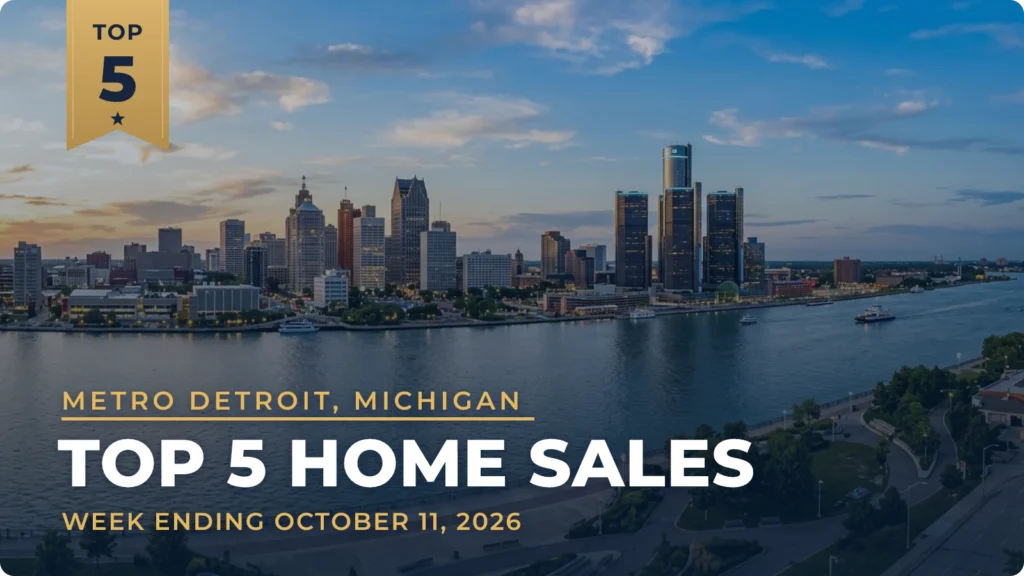 Metro Detroit, Michigan Top 5 Home Sales: An $8.8 Million Birmingham Estate Leads the Week