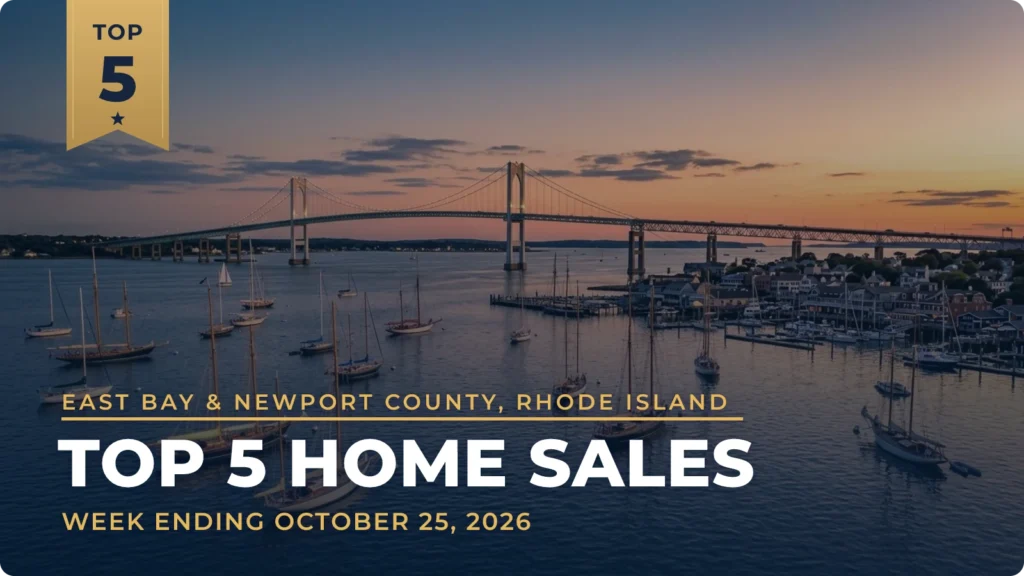 East Bay & Newport County, Rhode Island Top 5 Home Sales: Bristol Sale Leads at $5.25 Million