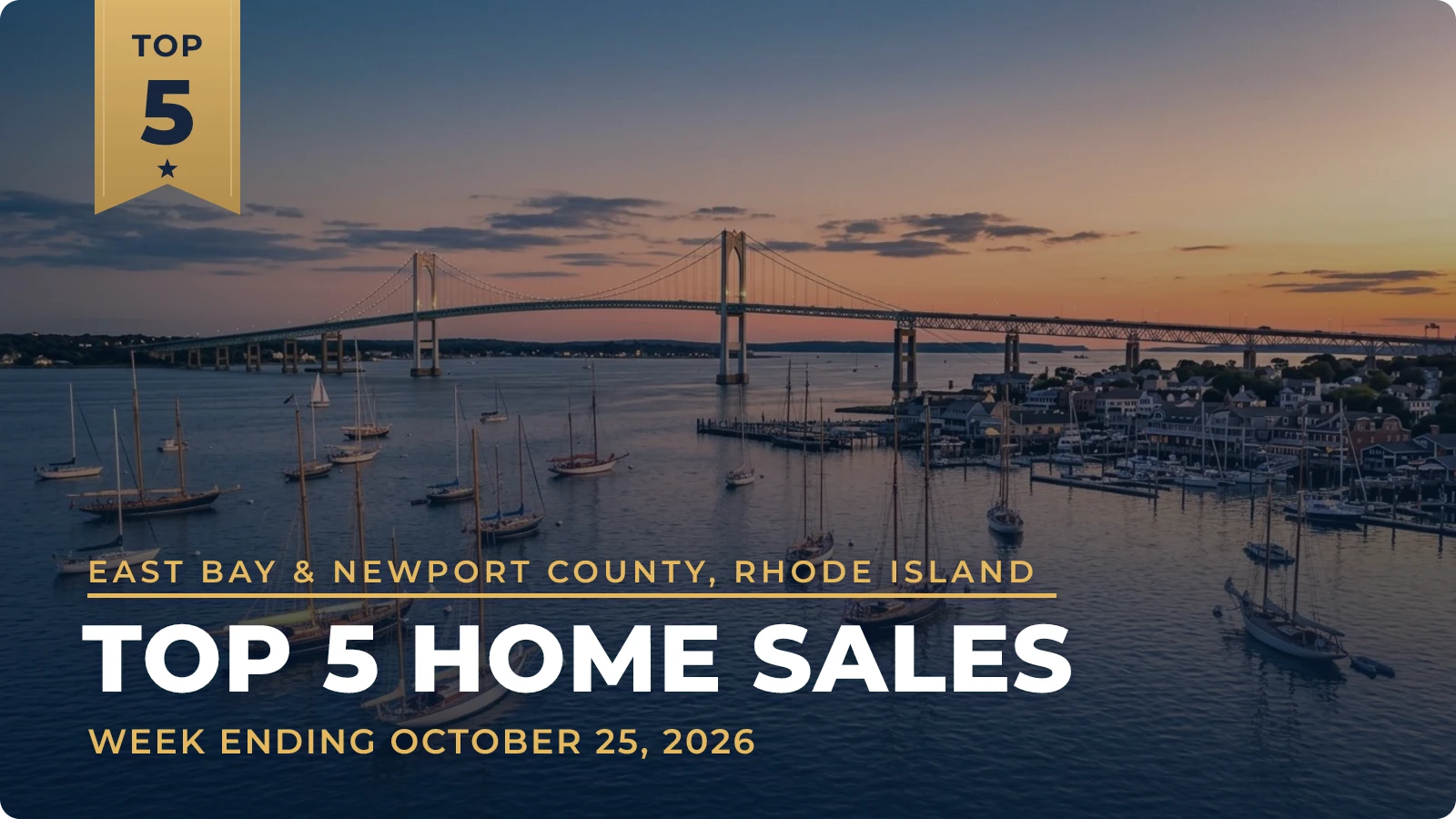 East Bay & Newport County, Rhode Island Top 5 Home Sales — week ending October 25, 2026