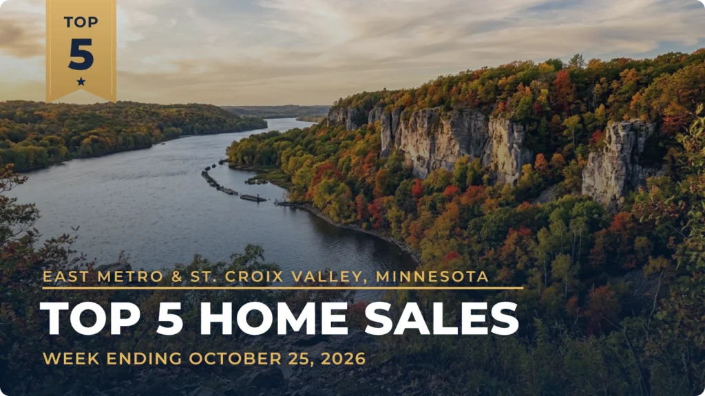 East Metro & St. Croix Valley, Minnesota Top 5 Home Sales: A New Grant Township Estate Leads at $2.5 Million