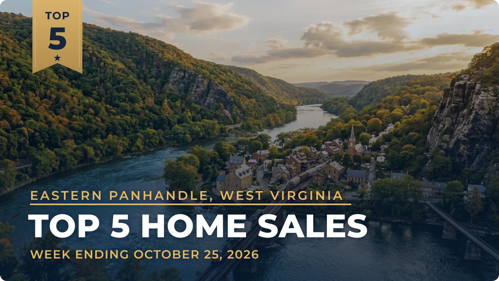 Eastern Panhandle, West Virginia Top 5 Home Sales — week ending October 25, 2026