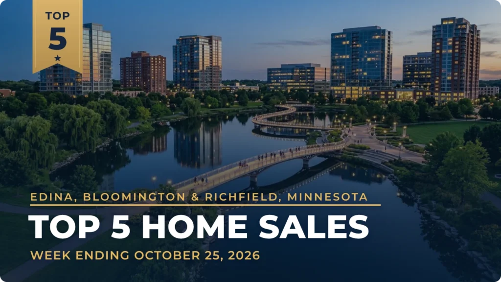 Edina, Bloomington & Richfield, Minnesota Top 5 Home Sales: Country Club Home Leads at $2.3 Million as Edina Takes Four of Five Spots