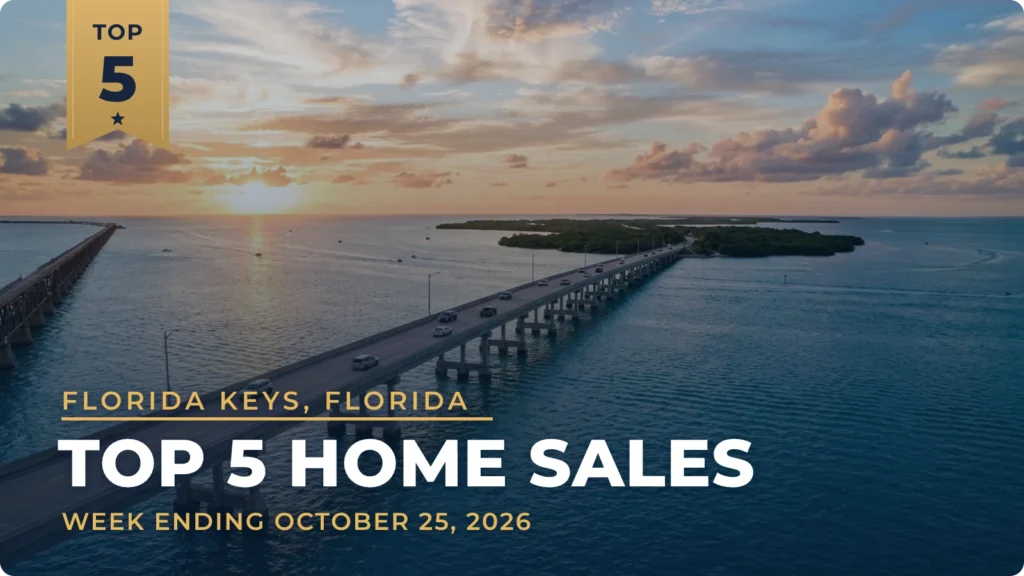 Florida Keys, Florida Top 5 Home Sales: Islamorada Waterfront Home Leads at $10 Million