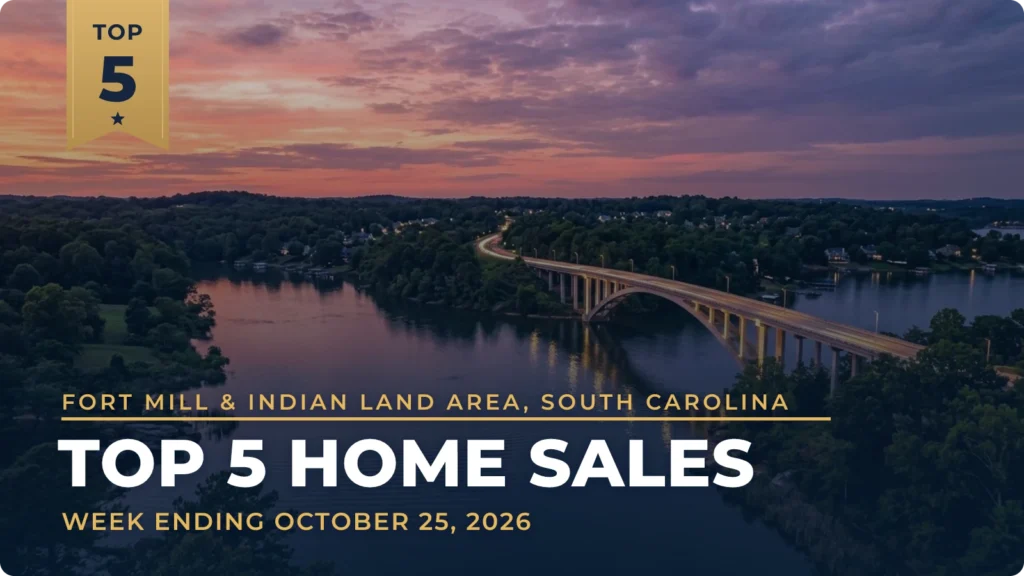Fort Mill & Indian Land Area, South Carolina Top 5 Home Sales: $3.3 Million Briar Farm Home Leads the Week