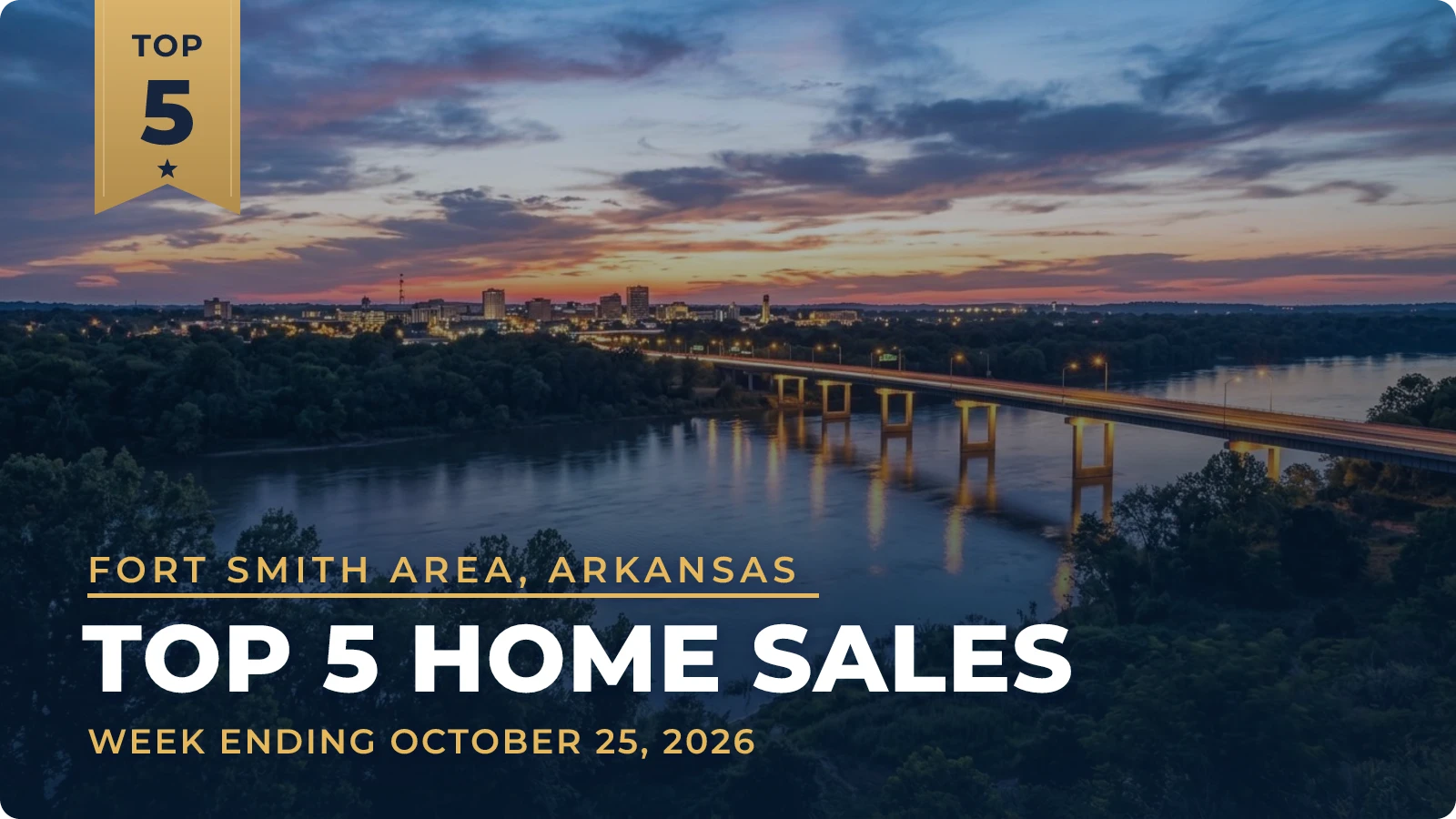 Fort Smith Area, Arkansas Top 5 Home Sales — week ending October 25, 2026