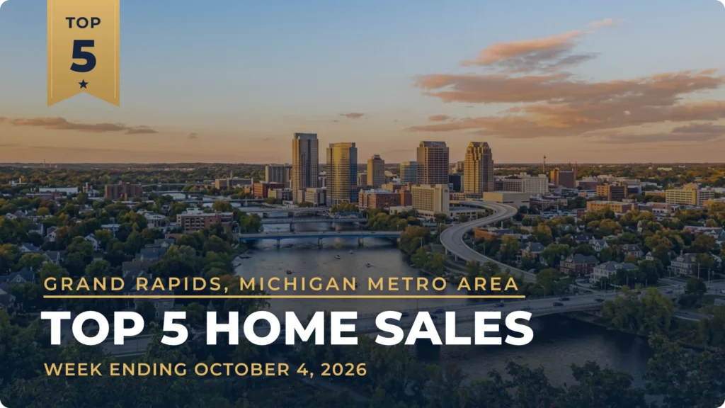 Grand Rapids, Michigan Metro Area Top 5 Home Sales: Caledonia Lakefront Home Leads at $3 Million