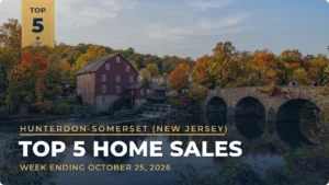 Hunterdon-Somerset (New Jersey) Top 5 Home Sales: Basking Ridge Sale of $2.5 Million Leads a Week of Five-Bedroom Homes
