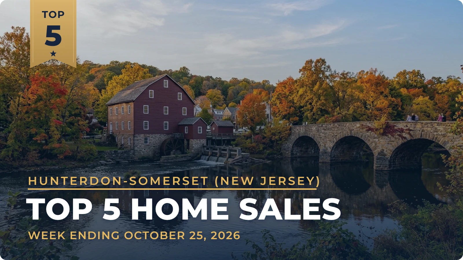 Hunterdon-Somerset (New Jersey) Top 5 Home Sales — week ending October 25, 2026
