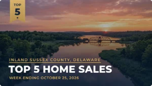 Inland Sussex County, Delaware Top 5 Home Sales: New Ellendale Home Leads at $1.4 Million