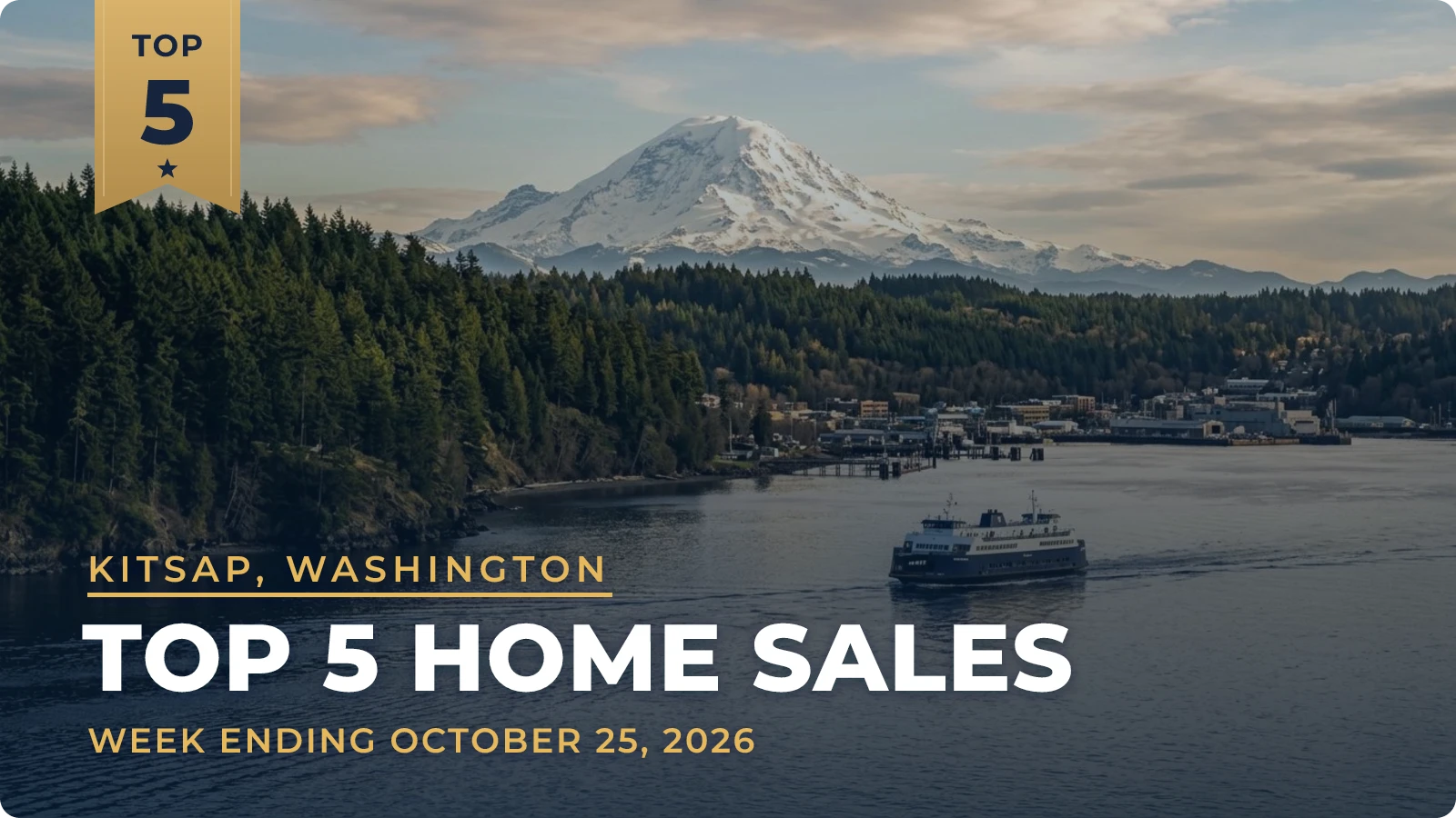 Kitsap, Washington Top 5 Home Sales — week ending October 25, 2026