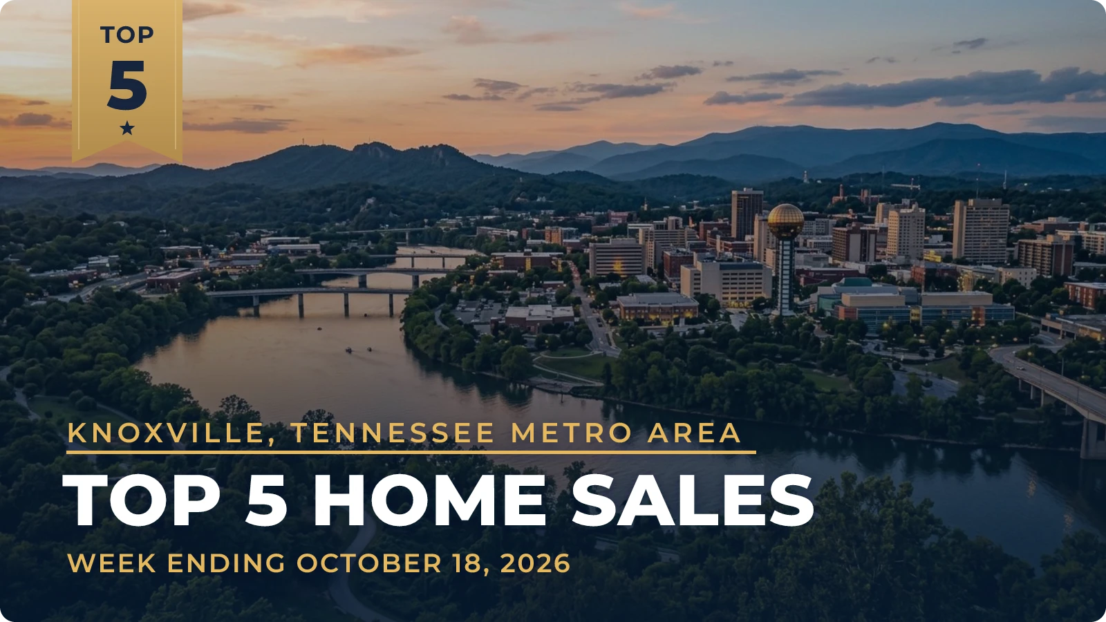 Knoxville, Tennessee Metro Area Top 5 Home Sales — week ending October 18, 2026
