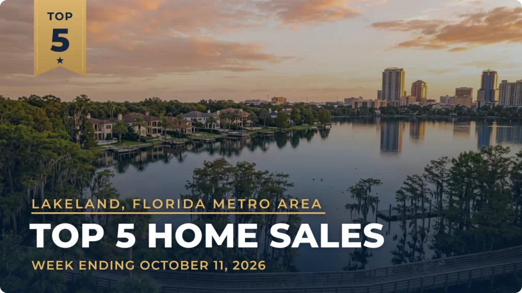 Lakeland, Florida Metro Area Top 5 Home Sales: Auburndale Lakefront Home Leads at $1.4 Million