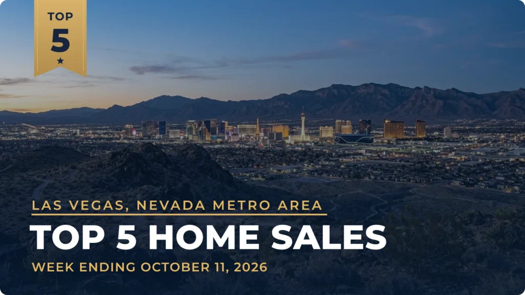 Las Vegas, Nevada Metro Area Top 5 Home Sales: $25 Million Summerlin Estate Leads the Week