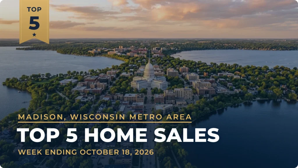 Madison, Wisconsin Metro Area Top 5 Home Sales: Verona Contemporary Leads at $2.03 Million