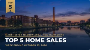 Manchester-Nashua Area, New Hampshire Top 5 Home Sales: Bedford Colonial Leads a Week of Sales in Five Towns