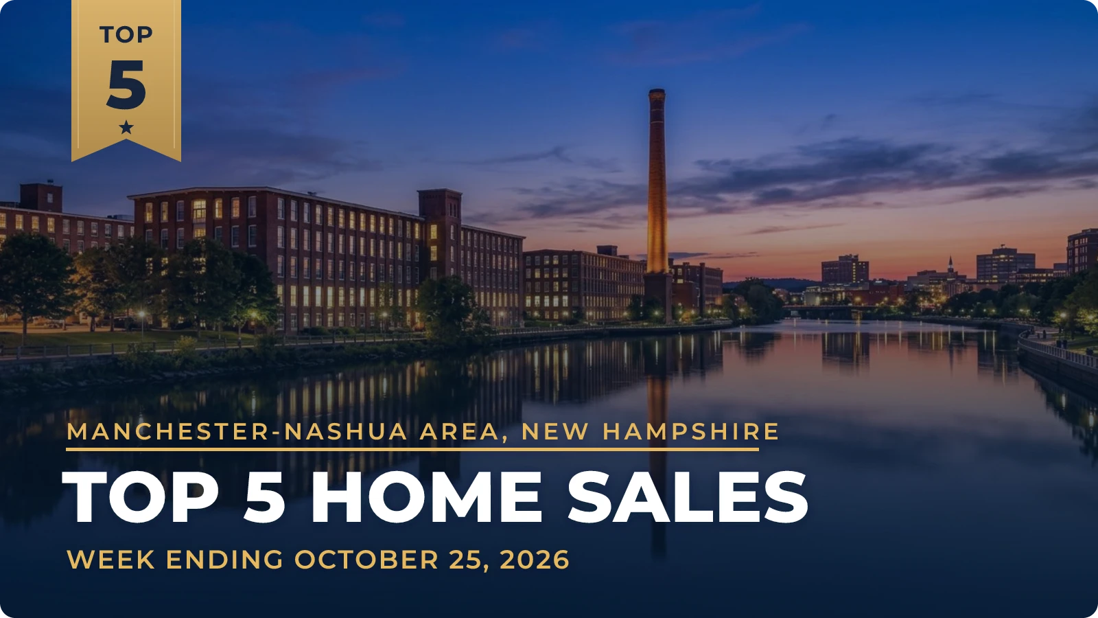 Manchester-Nashua Area, New Hampshire Top 5 Home Sales — week ending October 25, 2026