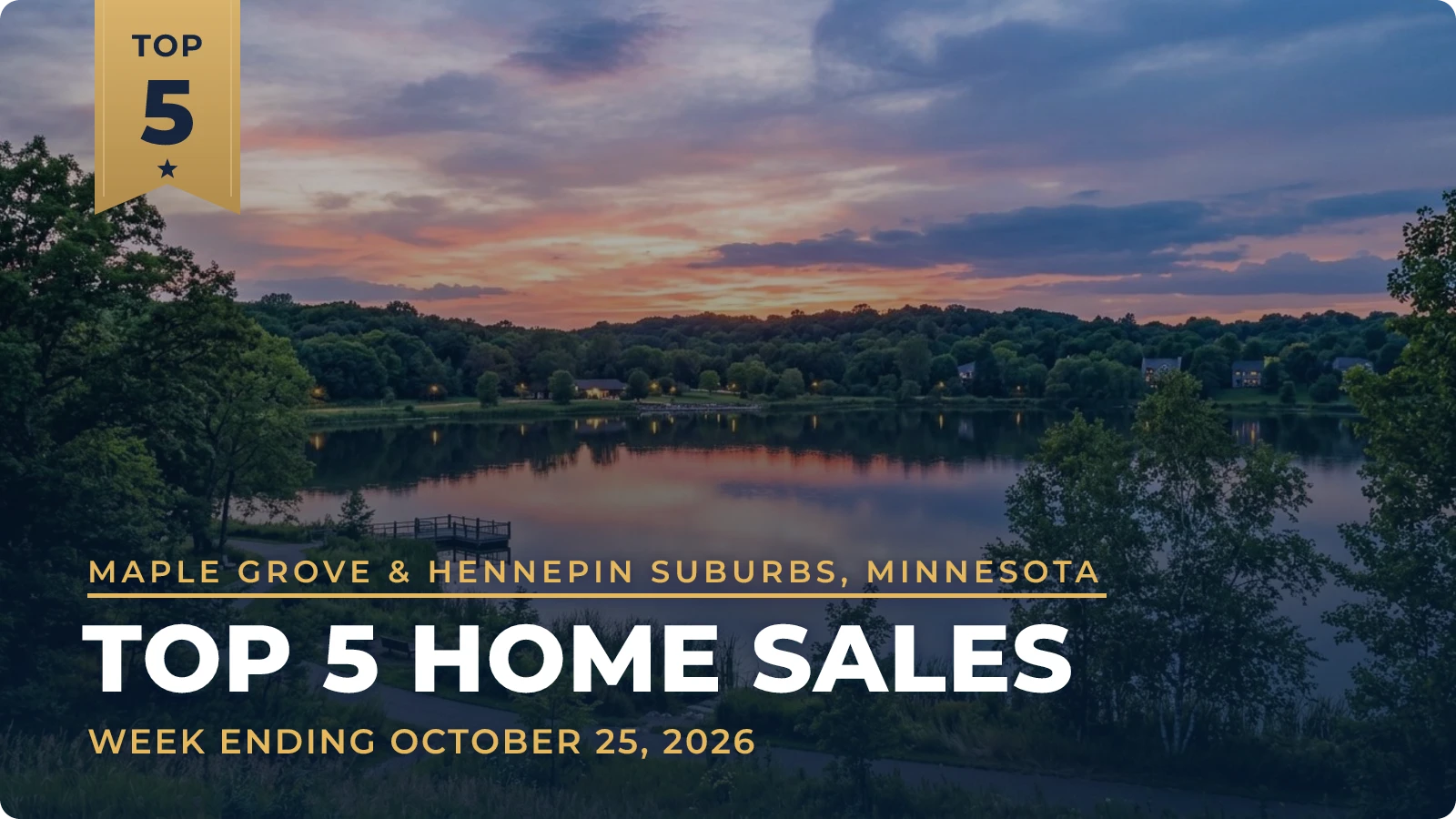 Maple Grove & Hennepin Suburbs, Minnesota Top 5 Home Sales — week ending October 25, 2026