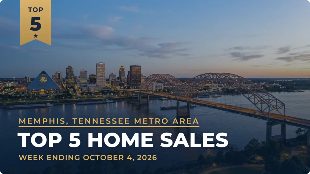 Memphis, Tennessee Metro Area Top 5 Home Sales: $3.3 Million William White Home Leads the Week