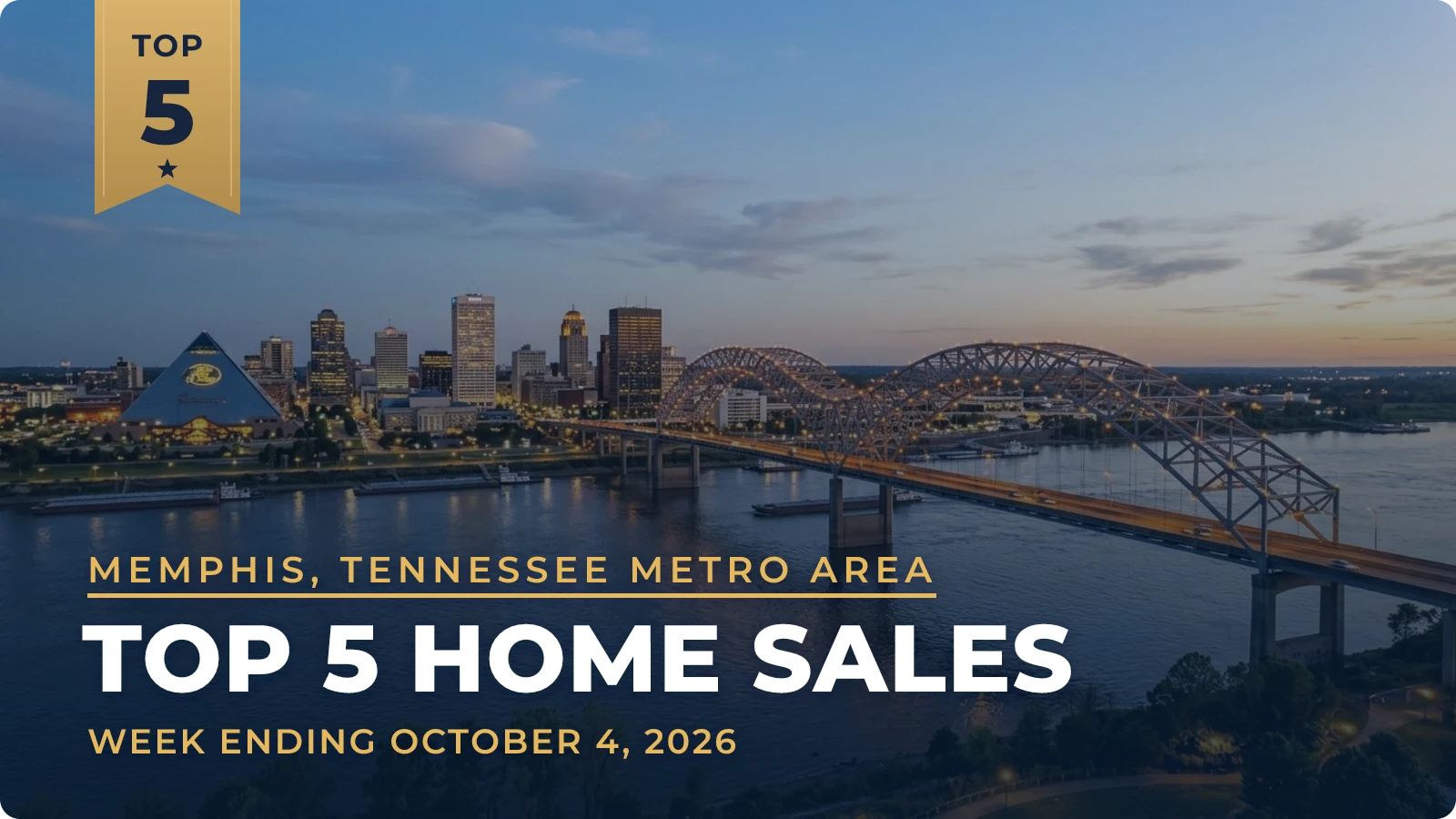 Memphis, Tennessee Metro Area Top 5 Home Sales — week ending October 4, 2026