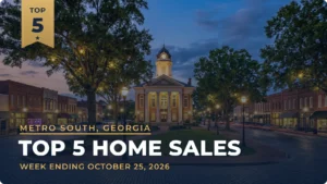 Metro South, Georgia Top 5 Home Sales: Yatesville Quarry Farm Leads at $3.1 Million