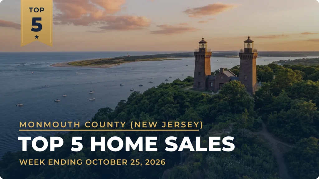 Monmouth County (New Jersey) Top 5 Home Sales: Oceanfront Spring Lake Home Leads at $11.6 Million