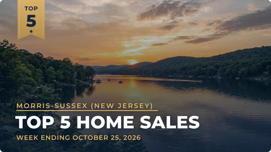 Morris-Sussex (New Jersey) Top 5 Home Sales: Floral Hill Home in Chatham Leads at $2.8 Million