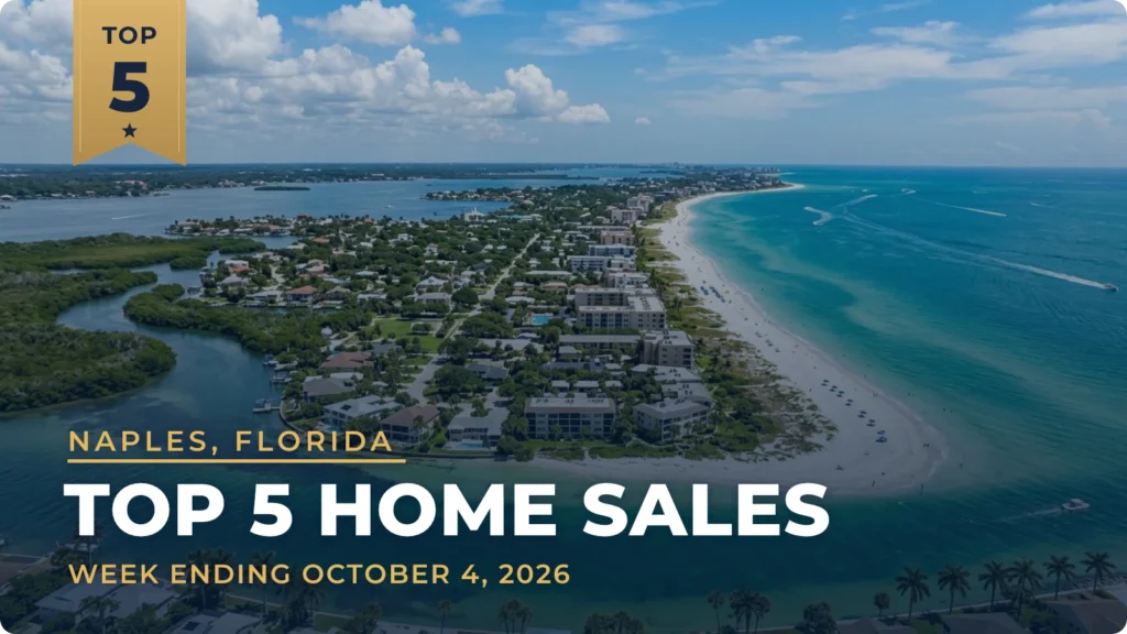 Naples, Florida Metro Area Top 5 Home Sales: New Port Royal Home Leads at $26 Million