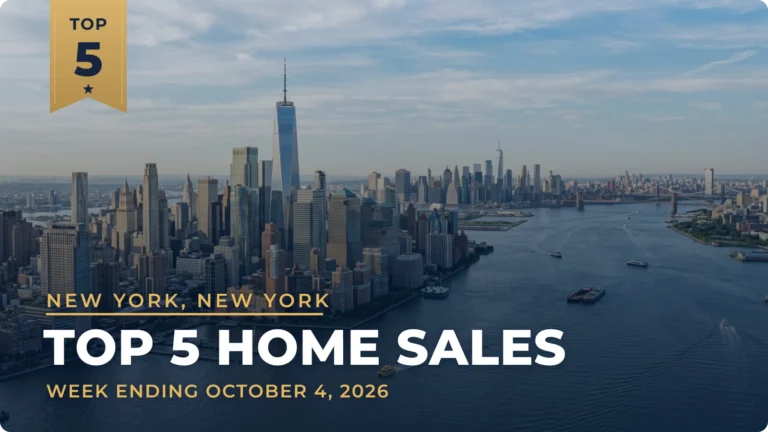 New York, New York Metro Area Top 5 Home Sales: A $19.2 Million Peconic Farm Estate Leads the Week