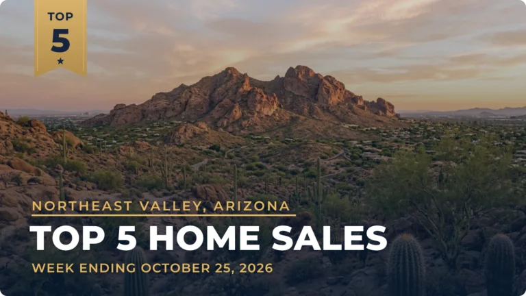 Northeast Valley, Arizona Top 5 Home Sales: New Paradise Valley Contemporary Leads at $9.8 Million