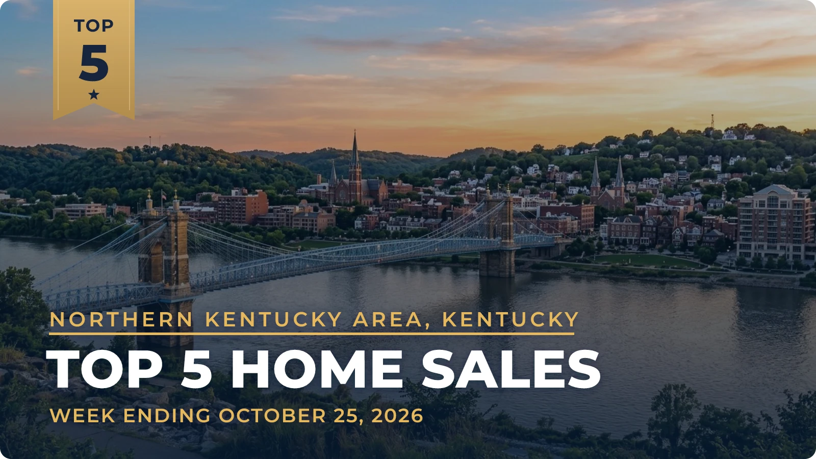 Northern Kentucky Area, Kentucky Top 5 Home Sales — week ending October 25, 2026