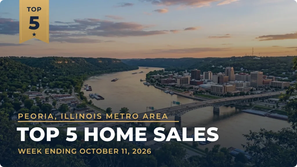 Peoria, Illinois Metro Area Top 5 Home Sales: White Oak Lake Estate Leads at $1.8 Million