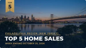 Philadelphia Region (New Jersey) Top 5 Home Sales: Medford Claims Three of the Week’s Top Sales, Led by a $1.4 Million Home