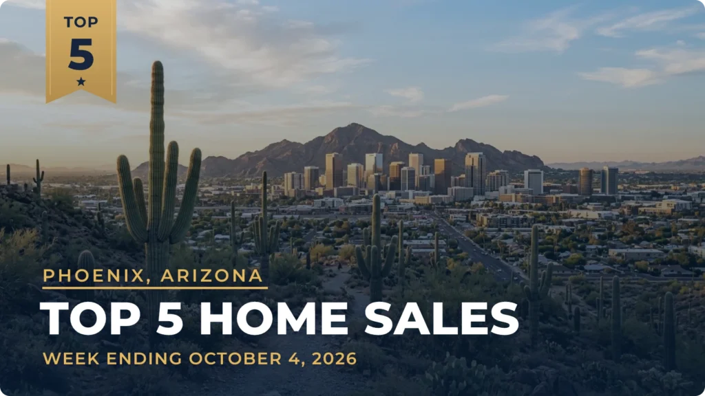 Phoenix, Arizona Metro Area Top 5 Home Sales: A $14 Million Scottsdale Estate Leads a Week of Paradise Valley and Arcadia Sales