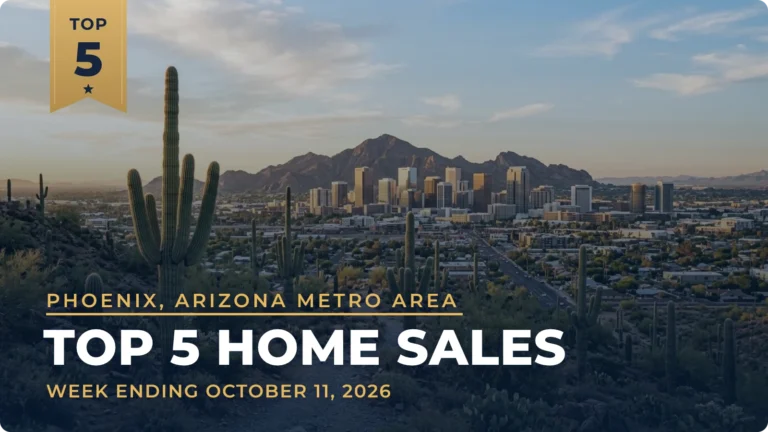 Phoenix, Arizona Metro Area Top 5 Home Sales: Paradise Valley Claims Four of the Five, Led by a $14 Million New Estate