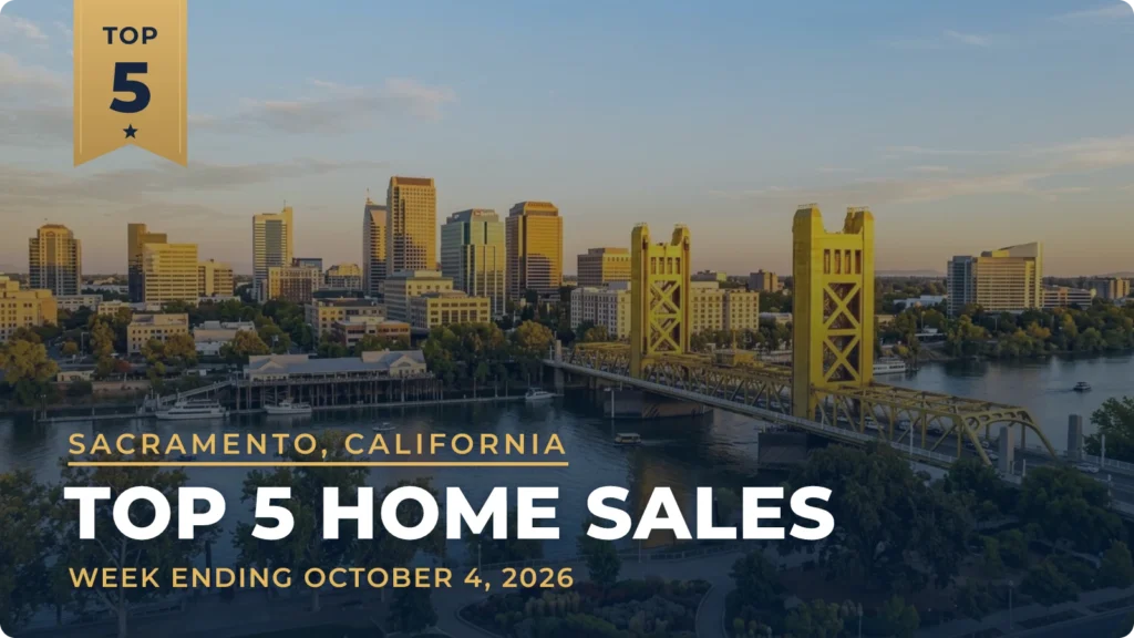 Sacramento, California Metro Area Top 5 Home Sales: Olympic Valley Mountain Home Leads at $3.5 Million