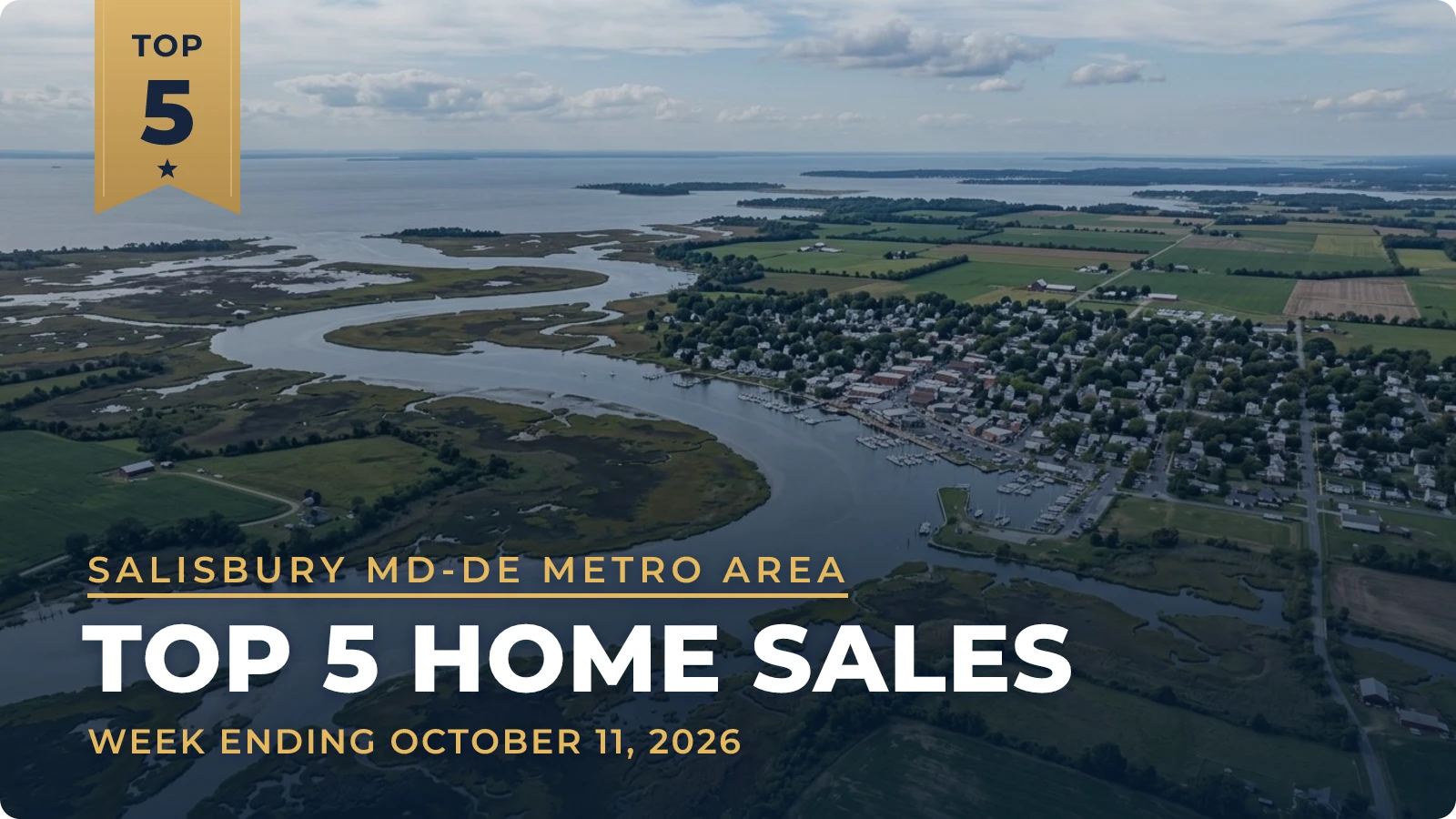 Salisbury MD-DE Metro Area Top 5 Home Sales — week ending October 11, 2026