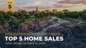 Sioux Falls & Sioux Empire, South Dakota Top 5 Home Sales: $1.4 Million Sioux Falls Sale Leads a Week That Reached Baltic and Brandon