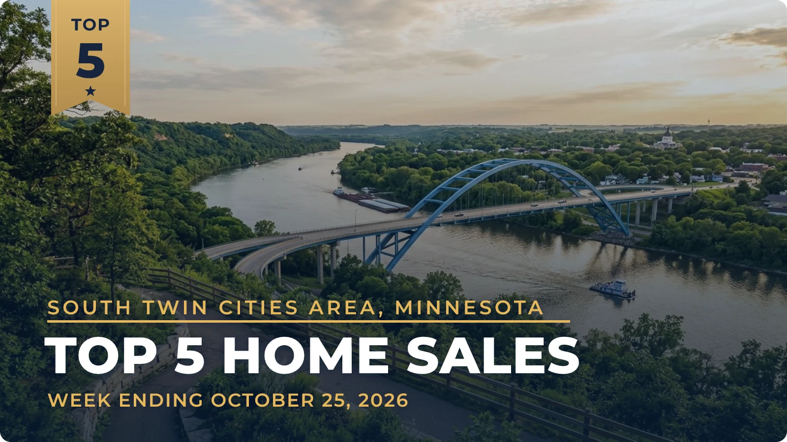 South Twin Cities Area, Minnesota Top 5 Home Sales — week ending October 25, 2026