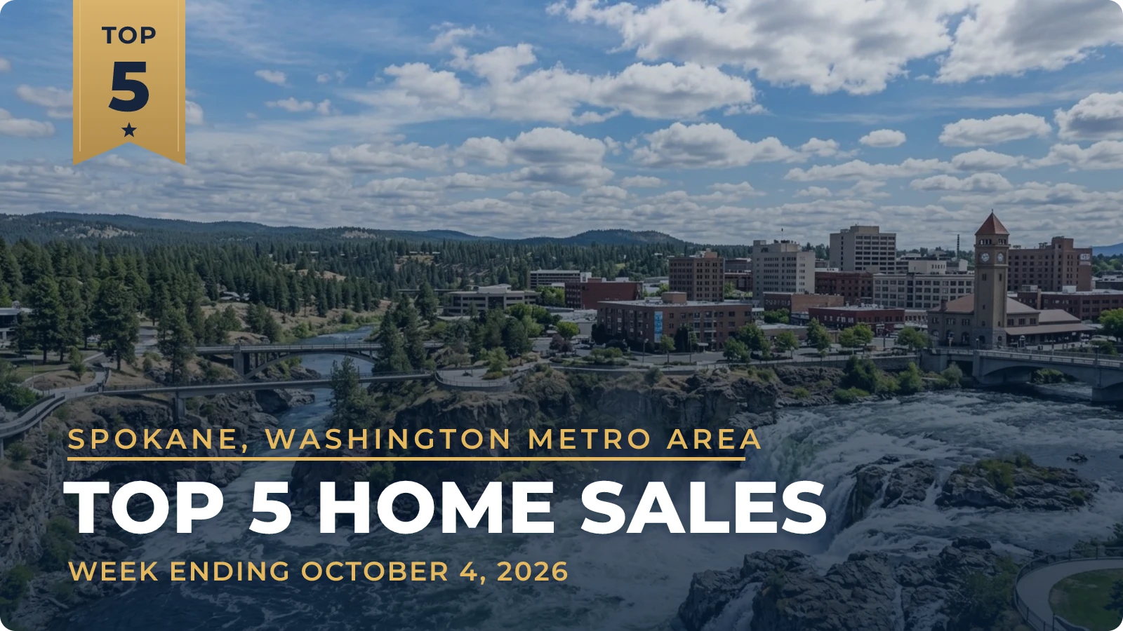 Spokane, Washington Metro Area Top 5 Home Sales — week ending October 4, 2026