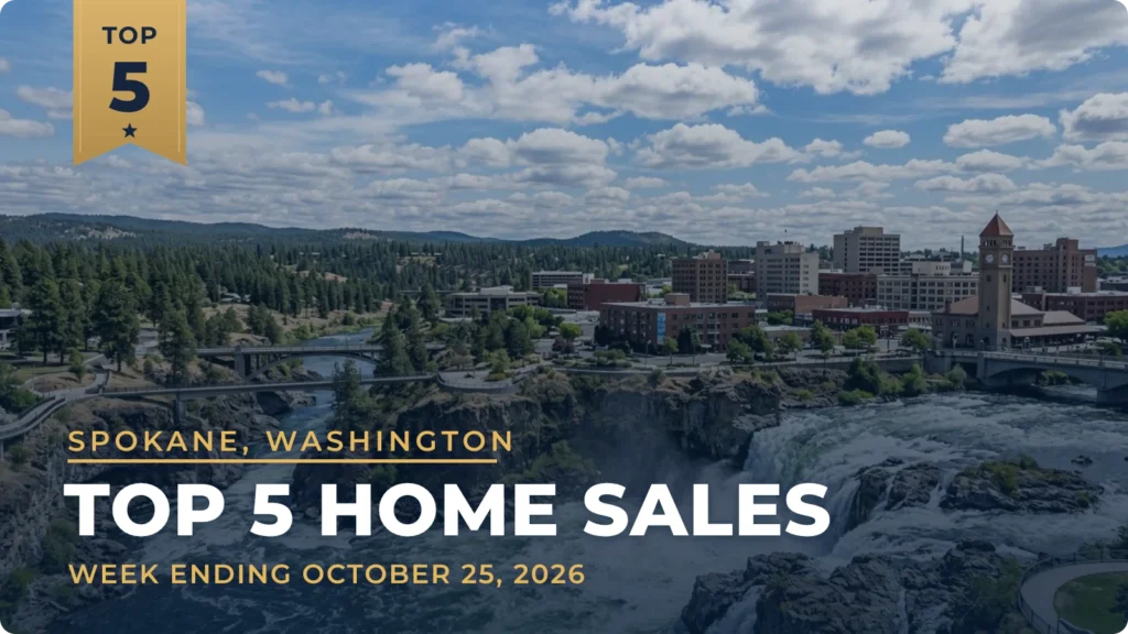 Spokane, Washington Top 5 Home Sales: Manito Place Remodel Leads, With Acreage in Colbert and Nine Mile Falls
