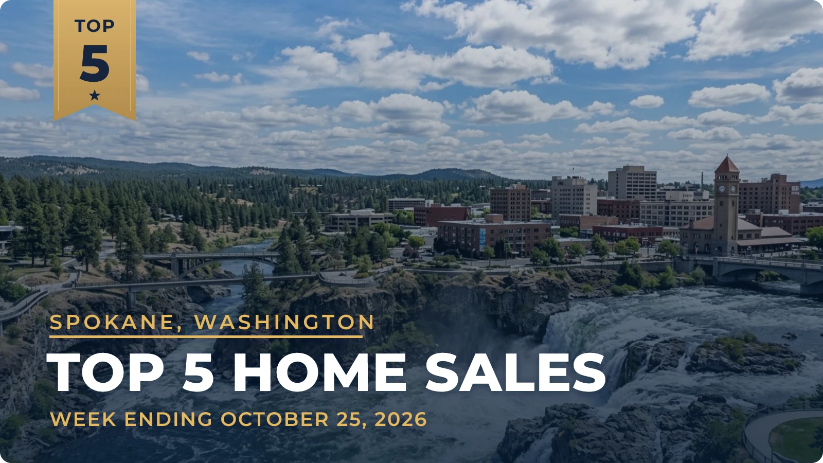 Spokane, Washington Top 5 Home Sales — week ending October 25, 2026
