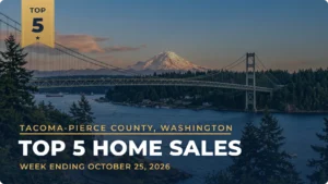 Tacoma-Pierce County, Washington Top 5 Home Sales: Browns Point Home Leads at $2.9 Million