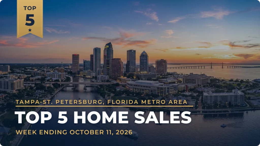 Tampa-St. Petersburg, Florida Metro Area Top 5 Home Sales: Gulf-Front St Pete Beach Home Leads at $11 Million