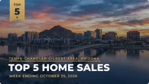 Tempe-Chandler-Gilbert Area, Arizona Top 5 Home Sales: Las Estadas Home in Tempe Leads at $2.1 Million