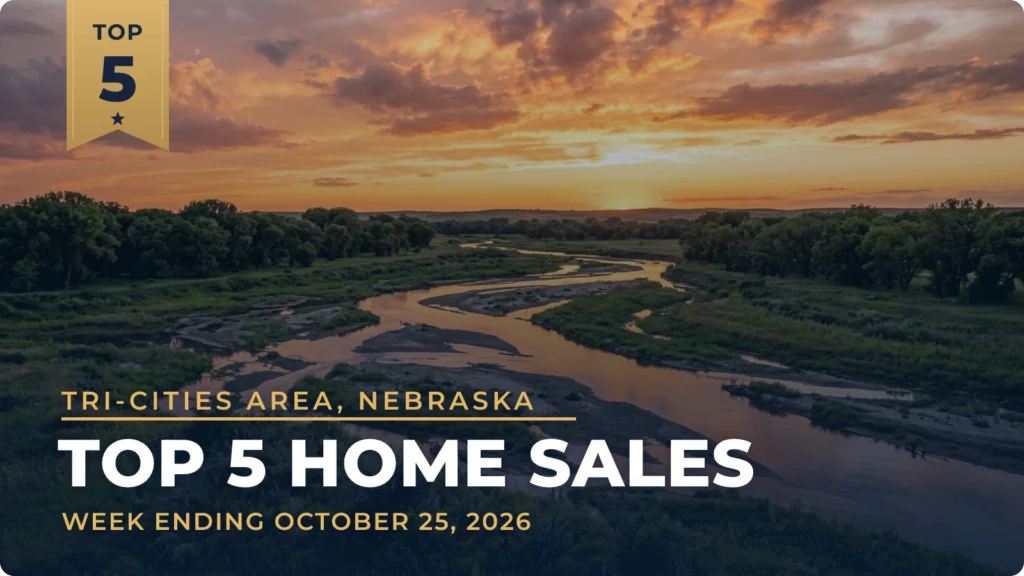 Tri-Cities Area, Nebraska Top 5 Home Sales: Aurora Ranch Leads a Week With Two Hastings Sales